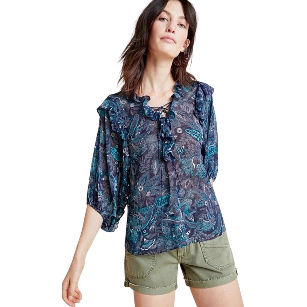 Anthropologie Haida Peasant Top
